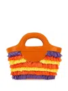 Marni Multicolor Fabric Micro Tropicalia Summer Handbag In Orange