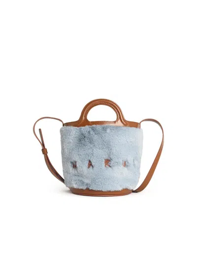 MARNI MARNI 'TROPICALIA' TWO-TONE LEATHER BLEND BAG