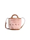 Marni Two-tone Leather Blend Bucket Bag In Brown