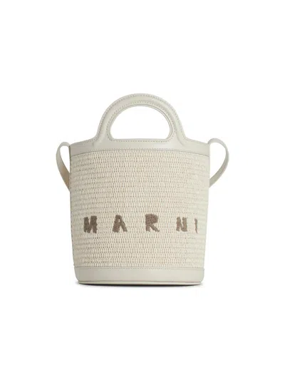 Marni 'tropicalia' White Leather Blend Bag Women