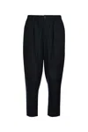 Marni Wool Trousers With Elastic Waistband And Tapered Leg