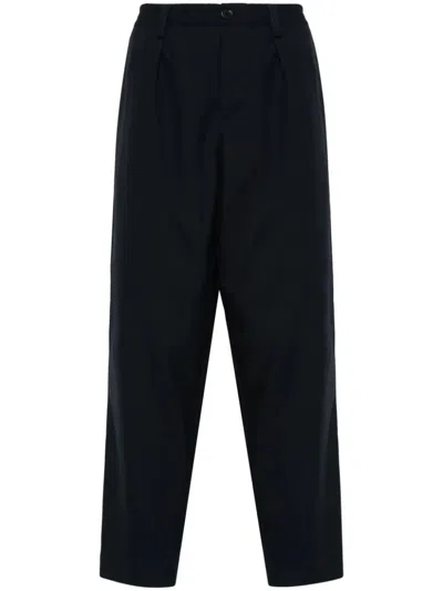 Marni Drawstring Waist Wool Trousers In Black