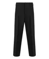 Marni Straight Trousers Elastic Waistband Side Cargo In Black