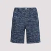 Marni Logo Denim Shorts In Blue Kyanite