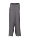 Marni Elastic Waistband Wide Leg Trousers With Side Pockets In Grey