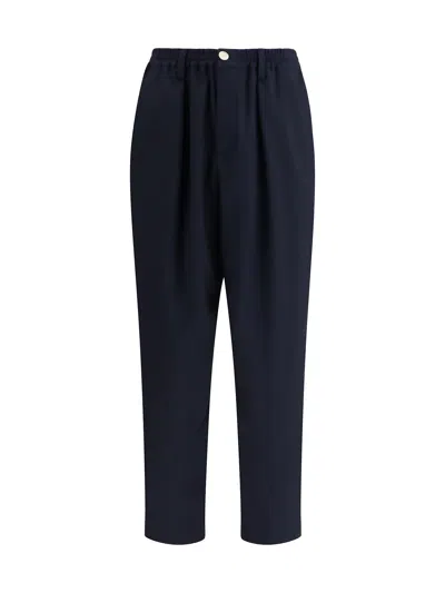 Marni Trousers In Merino Wool In Black