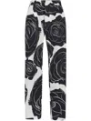 Marni Trousers Featuring Floral Pattern And Pockets In Lily White