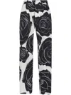 Marni Trousers Featuring Floral Pattern And Pockets In White