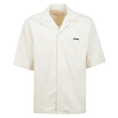 Marni Light Denim Bowling Shirt Bone In Beige