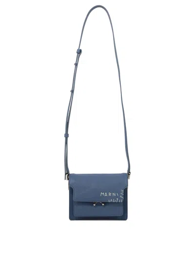 Marni "trunk" Embroidered Crossbody Bag In 浅蓝色