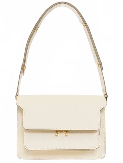 Marni Trunk Bag Medium Saffiano Medium In Orange