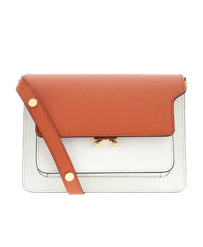 MARNI MARNI TRUNK COLOUR-BLOCK FOLDOVER TOP TOTE BAG