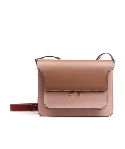 Marni Trunk Crossbody Bag In White