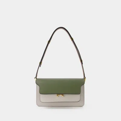 Marni Trunk Ew Crossbody In Green