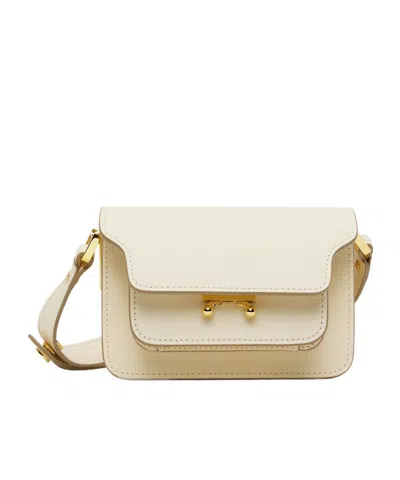 Marni Trunk Flip Shoulder Bag In Nude
