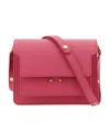 Marni Trunk Leather Crossbody Bag In Red