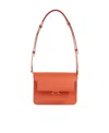 Marni Trunk Leather Crossbody Bag In Red