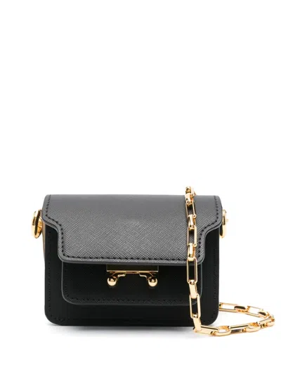 Marni Trunk Leather Mini Bag In Schwarz
