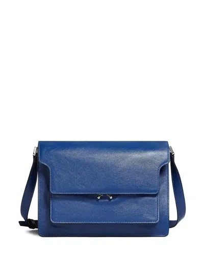 Marni Leather Shoulder Bag In 蓝色