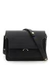 Marni Black Saffiano Leather Shoulder Bag In Black