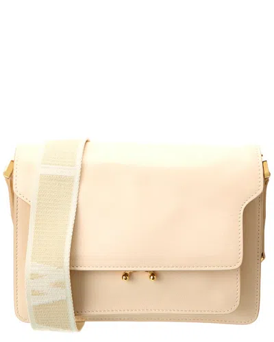 MARNI MARNI TRUNK MEDIUM LEATHER SHOULDER BAG