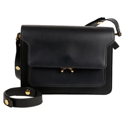 Marni Trunk Medium Shoulder And Crossbody Bag In Black