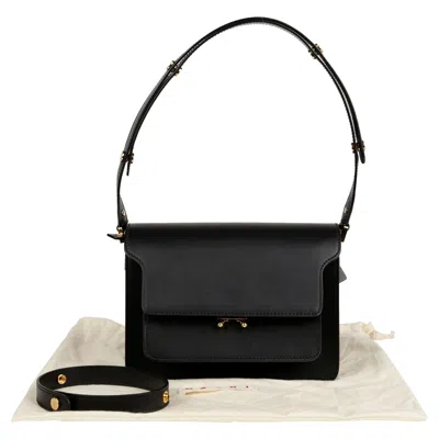 Marni Trunk Medium Shoulder And Crossbody Bag In Black