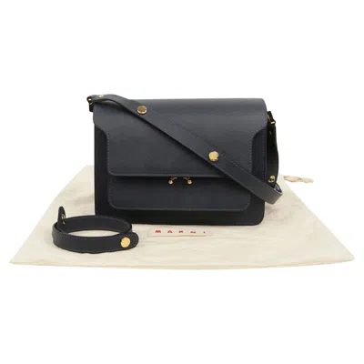 Marni Trunk Medium Shoulder Bag In Black