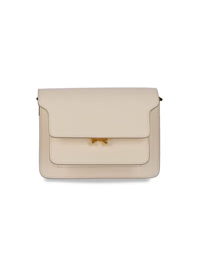 Marni Trunk Medium Shoulder Bag In Crema