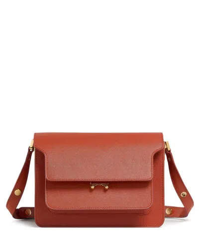 Marni Trunk Medium Shoulder Bag In Red