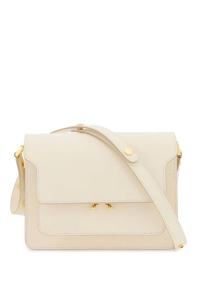 Marni Trunk Medium Shoulder Bag In White