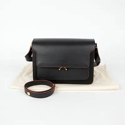 Marni Trunk Medium Shoulder Crossbody Bag In Black
