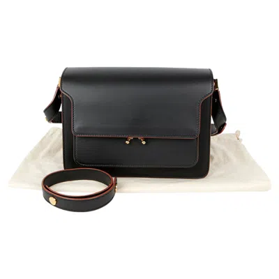 Marni Trunk Medium Shoulder Crossbody Bag In Black