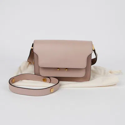 Marni Trunk Mini Shoulder Crossbody Bag In Pink