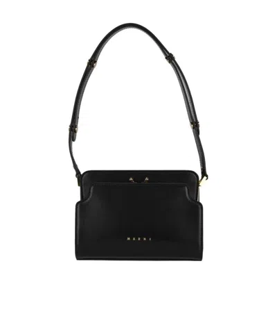 Marni Trunk Reverse Shoulder Bag In Black