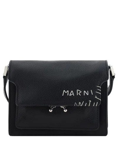 Marni Trunk Shoulder Bag In Black