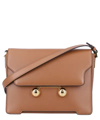 Marni Trunk Shoulder Bag In Brown