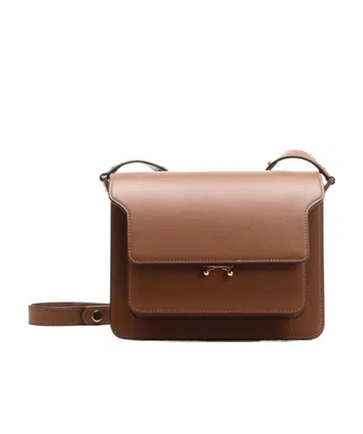 Marni Trunk Shoulder Bag In Brown