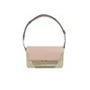 Marni Trunk Shoulder Bag In Pink And Ivory Leather