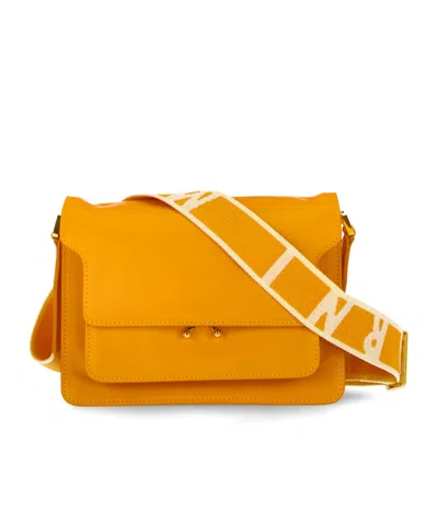 Marni Trunk Shoulder Bag In Orange