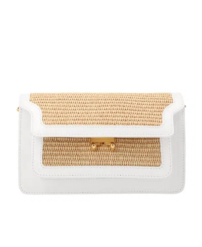 Marni Trunk Soft Raffia Bag In Nude