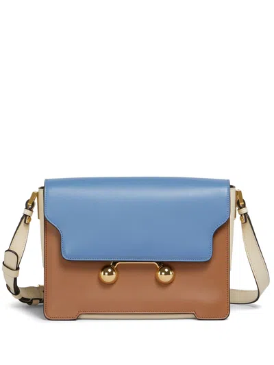 Marni Trunkaroo Blue Brown Shoulder Bag