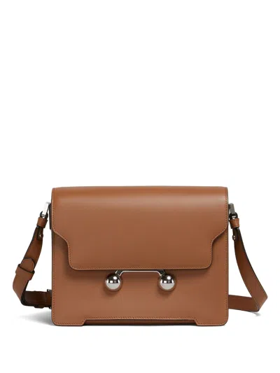 MARNI MARNI TRUNKAROO POWDER BROWN SHOULDER BAG