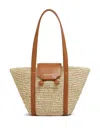 Marni Medium Natural Raffia-effect Trunkaroo Beach Bag In Nude