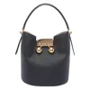 Marni Trunkaroo Leather Bucket Bag In Black