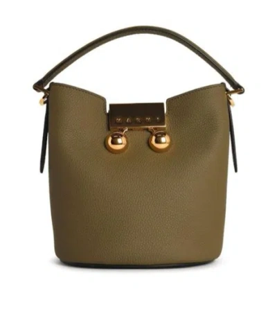 Marni Trunkaroo Bucket Bag In Green