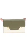 Marni Trunkaroo Calf Leather Two-tone Shoulder Bag In Pink