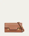 Marni Trunkaroo Flap Pochette Crossbody Bag In Cinnamon