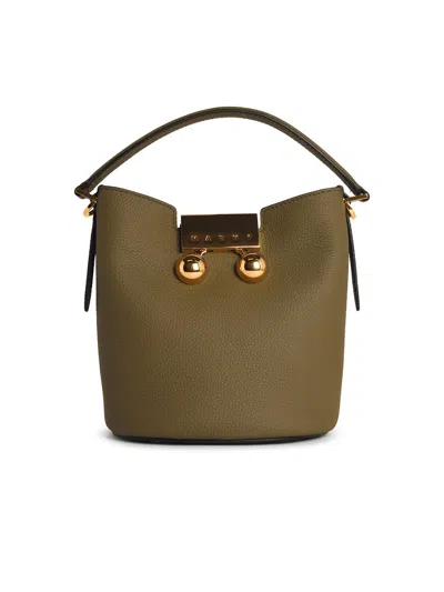 Marni Trunkaroo Green Leather Bag