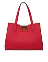 Marni Red Leather Trunkaroo Small Tote In Red